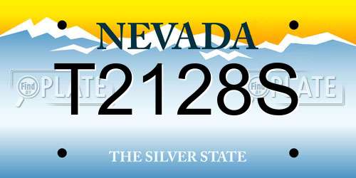 T2128S Nevada License Plate