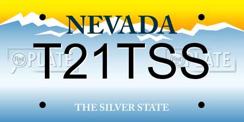 T21TSS Nevada License Plate