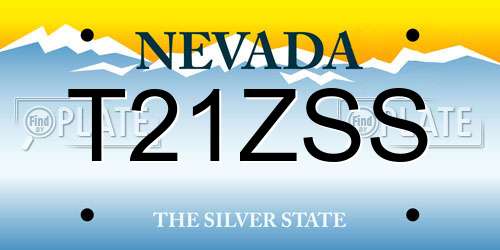T21ZSS Nevada License Plate
