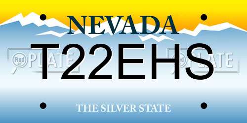 T22EHS Nevada License Plate