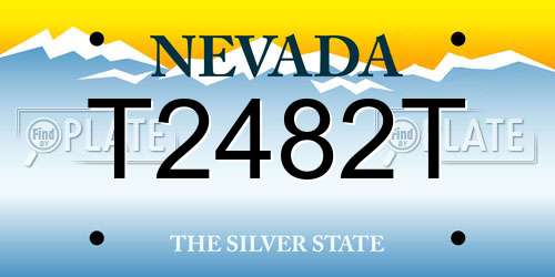 T2482T Nevada License Plate