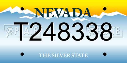 T248338 Nevada License Plate