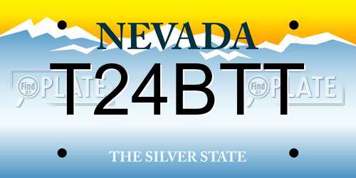 T24BTT Nevada License Plate