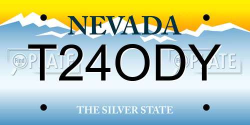 T24ODY Nevada License Plate