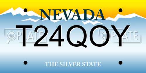 T24QOY Nevada License Plate