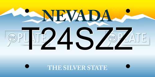 T24SZZ Nevada License Plate