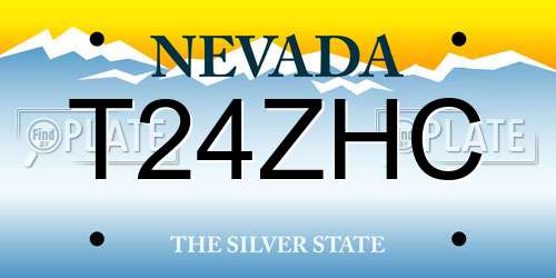 T24ZHC Nevada License Plate