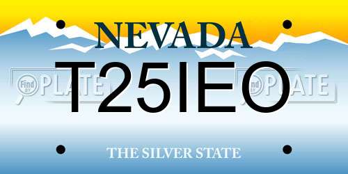 T25IEO Nevada License Plate