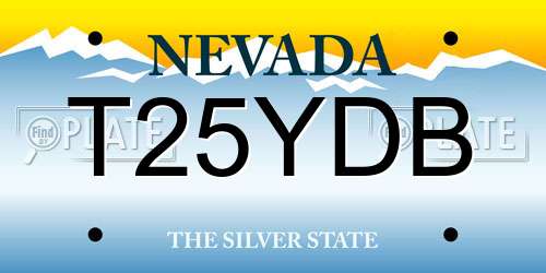 T25YDB Nevada License Plate