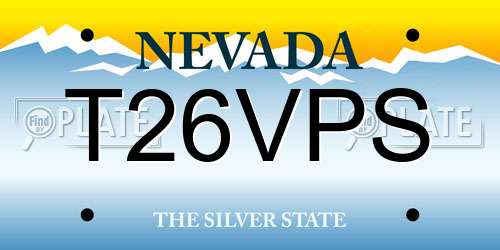 T26VPS Nevada License Plate