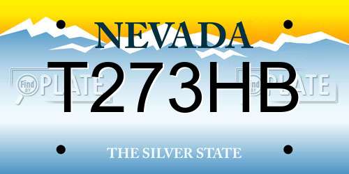 T273HB Nevada License Plate