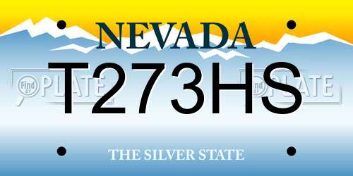 T273HS Nevada License Plate