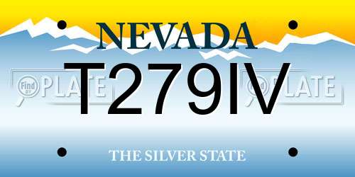 T279IV Nevada License Plate