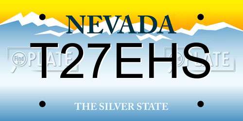 T27EHS Nevada License Plate