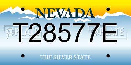 T28577E Nevada License Plate