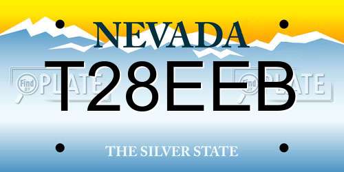 T28EEB Nevada License Plate