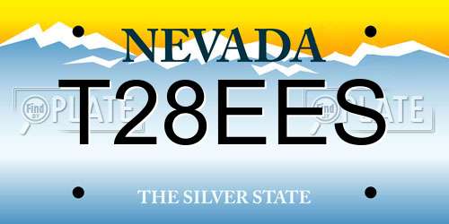 T28EES Nevada License Plate