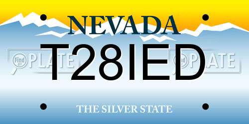 T28IED Nevada License Plate