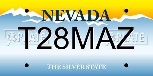 T28MAZ Nevada License Plate