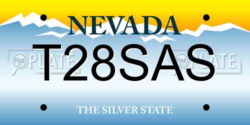 T28SAS Nevada License Plate