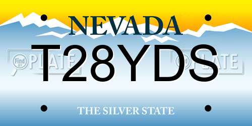 T28YDS Nevada License Plate