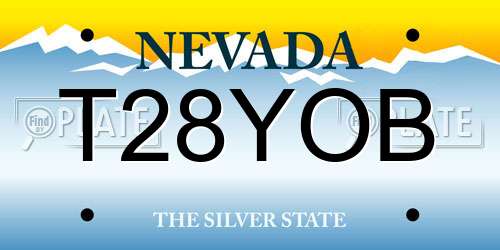 T28YOB Nevada License Plate
