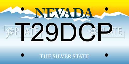 T29DCP Nevada License Plate
