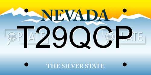 T29QCP Nevada License Plate