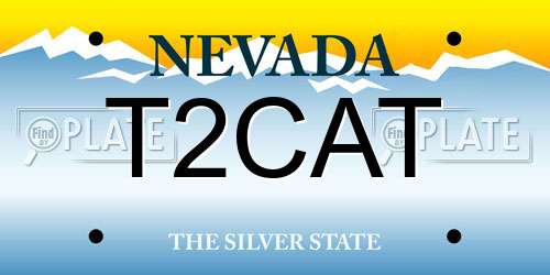 T2CAT Nevada License Plate