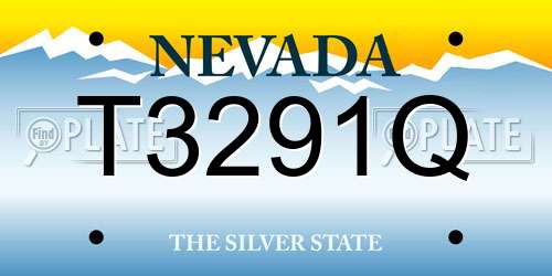 T3291Q Nevada License Plate