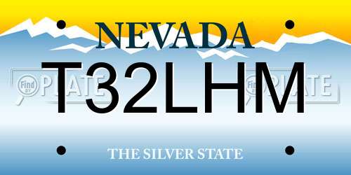 T32LHM Nevada License Plate