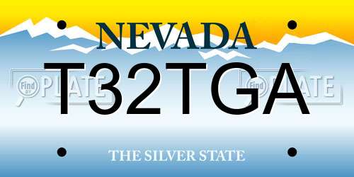 T32TGA Nevada License Plate