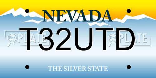 T32UTD Nevada License Plate
