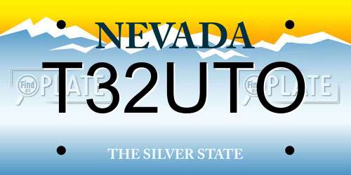 T32UTO Nevada License Plate
