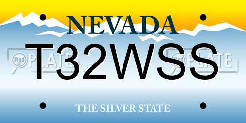 T32WSS Nevada License Plate