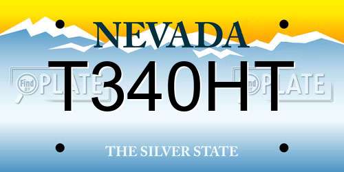 T340HT Nevada License Plate