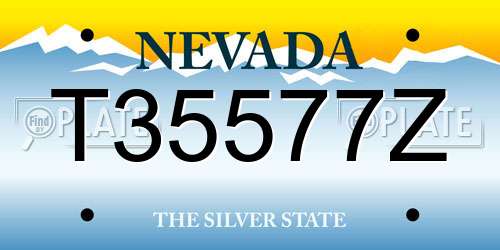 T35577Z Nevada License Plate