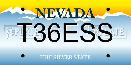T36ESS Nevada License Plate