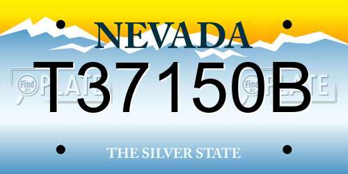 T37150B Nevada License Plate