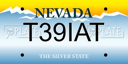 T39IAT Nevada License Plate