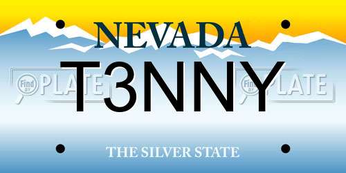 T3NNY Nevada License Plate