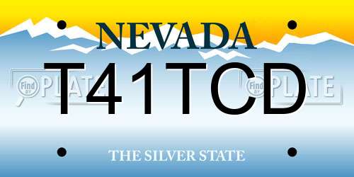 T41TCD Nevada License Plate