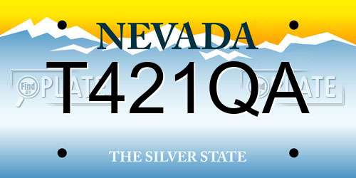 T421QA Nevada License Plate