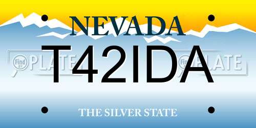 T42IDA Nevada License Plate