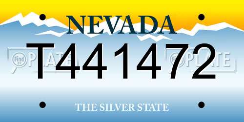 T441472 Nevada License Plate