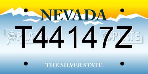 T44147Z Nevada License Plate