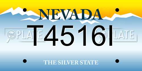 T4516I Nevada License Plate