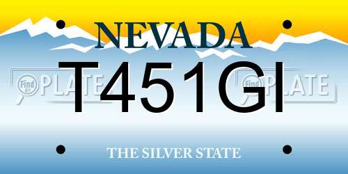 T451GI Nevada License Plate