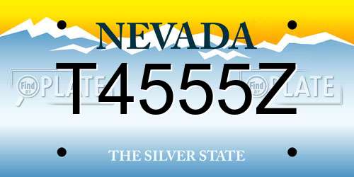 T4555Z Nevada License Plate