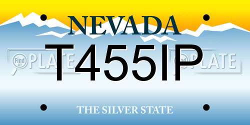 T455IP Nevada License Plate